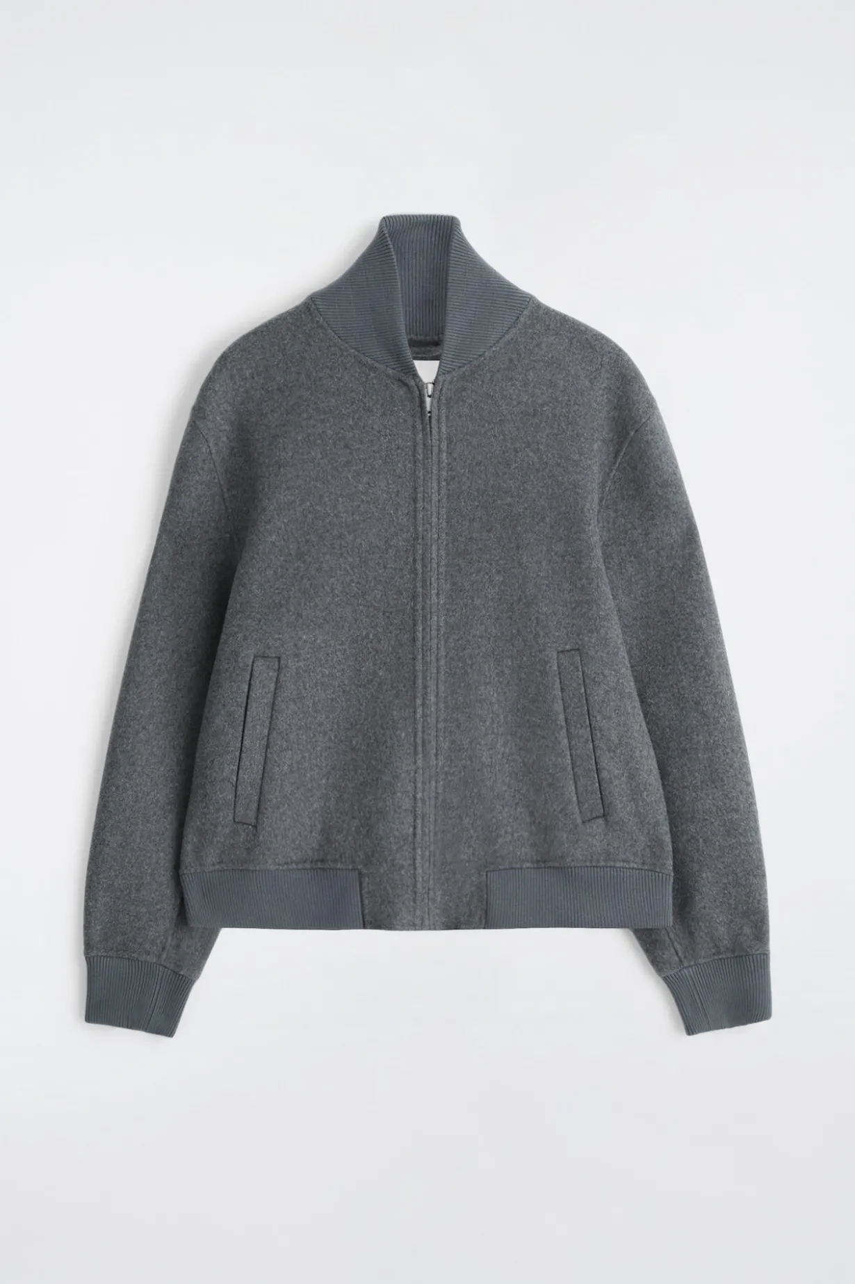 BOMBERJACKE AUS DOUBLEFACE-WOLLE