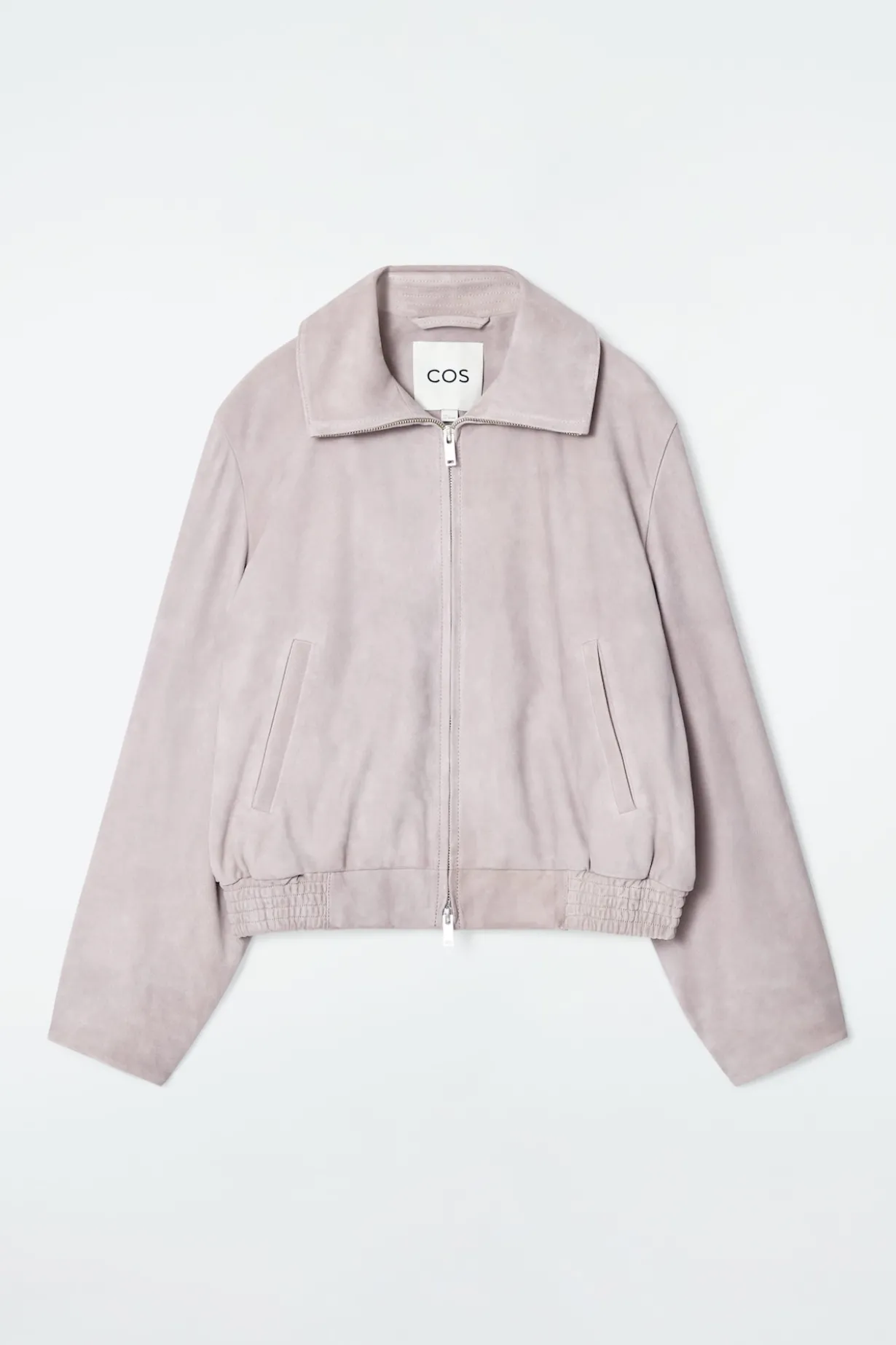 BOMBERJACKE AUS VELOURSLEDER