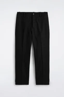 CHINOHOSE AUS BAUMWOLL-CANVAS MIT GERADEM BEIN
