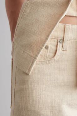 CHORD JEANS AUS CANVAS MIT GERADEM BEIN