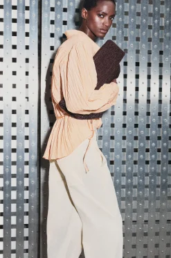 CLUTCH MIT UMSCHLAG - STROH