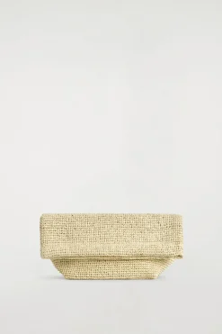 CLUTCH MIT UMSCHLAG - STROH