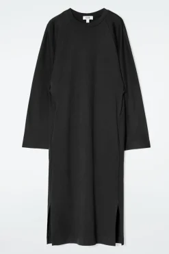 COLUMN DRESS AUS JERSEY IN MIDILÄNGE