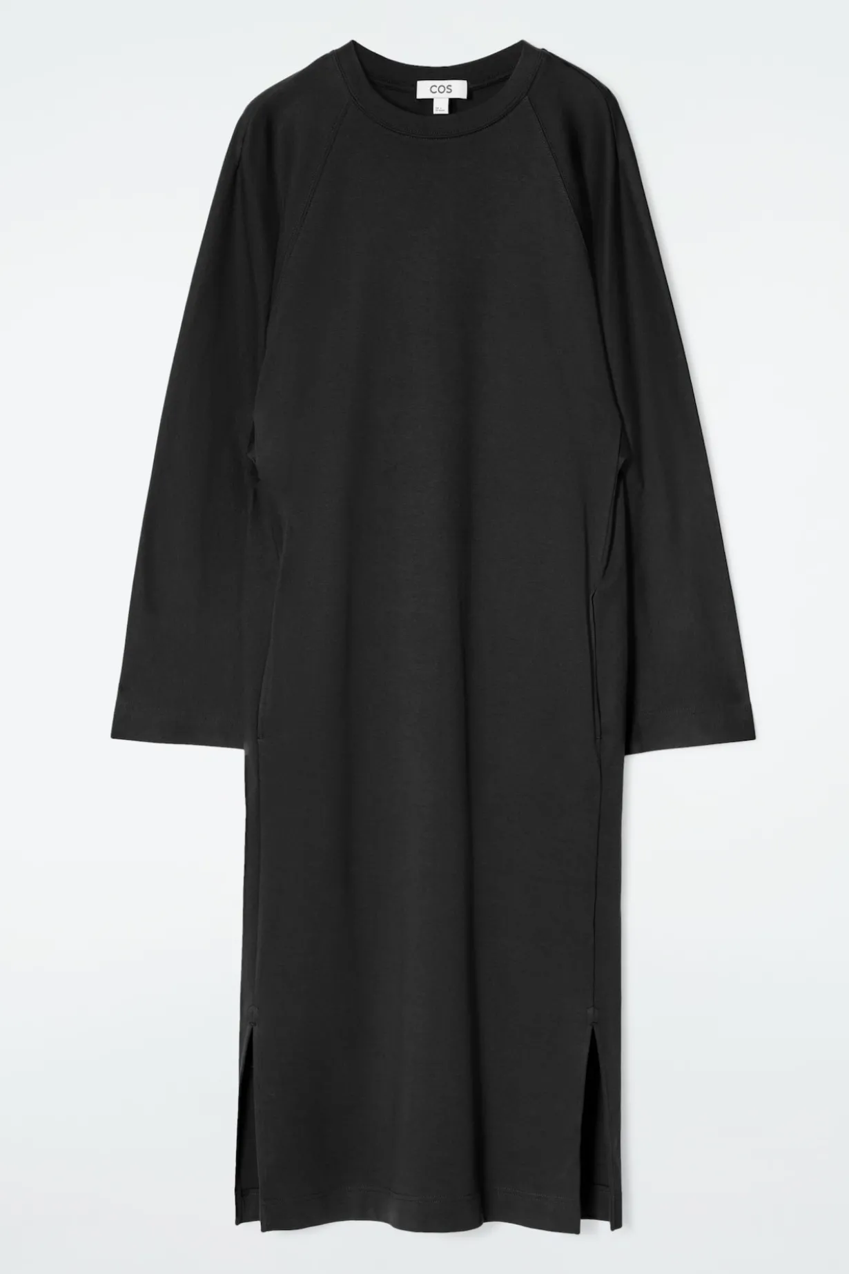 COLUMN DRESS AUS JERSEY IN MIDILÄNGE