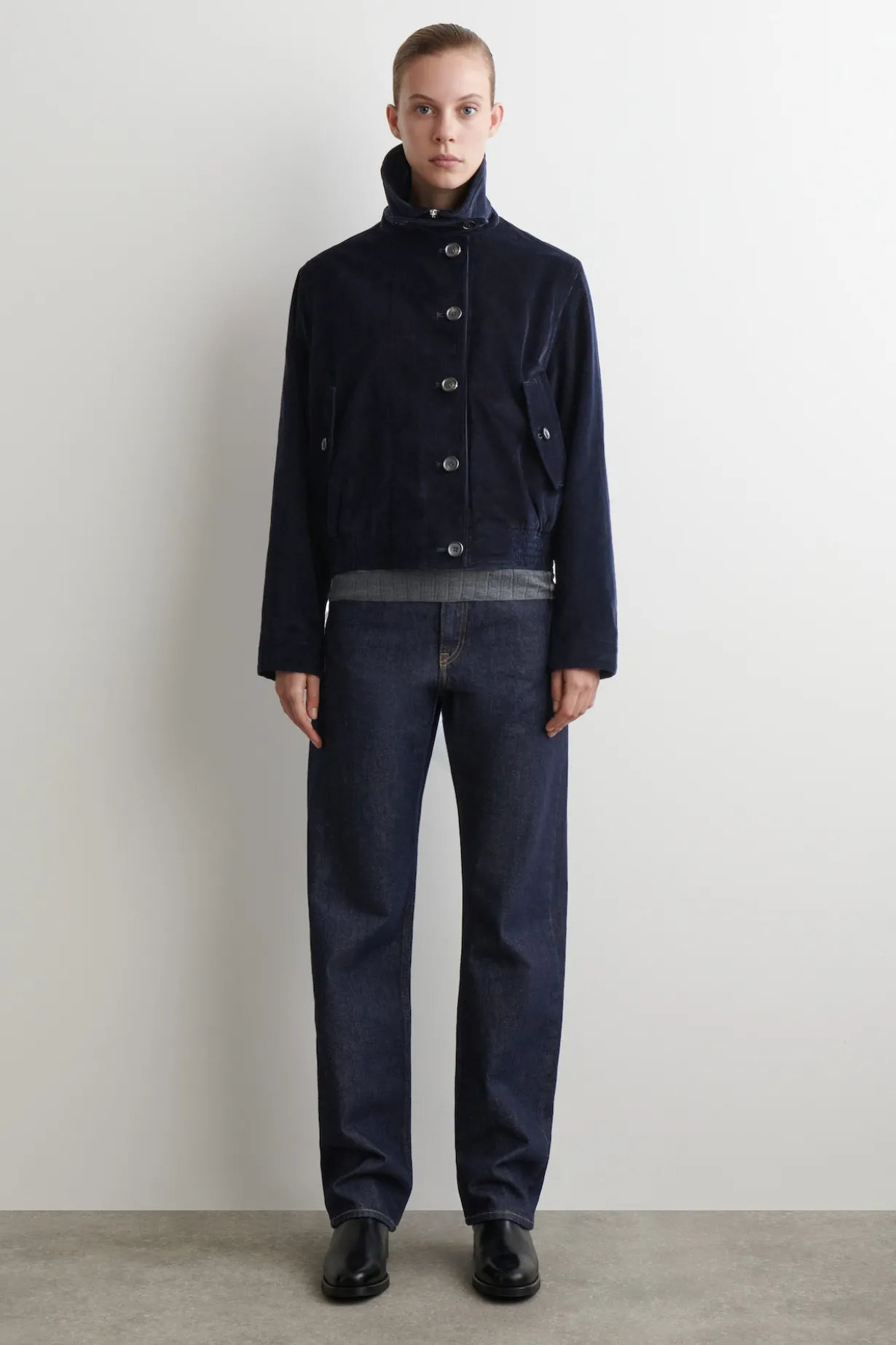CORDJACKE MIT STEHKRAGEN