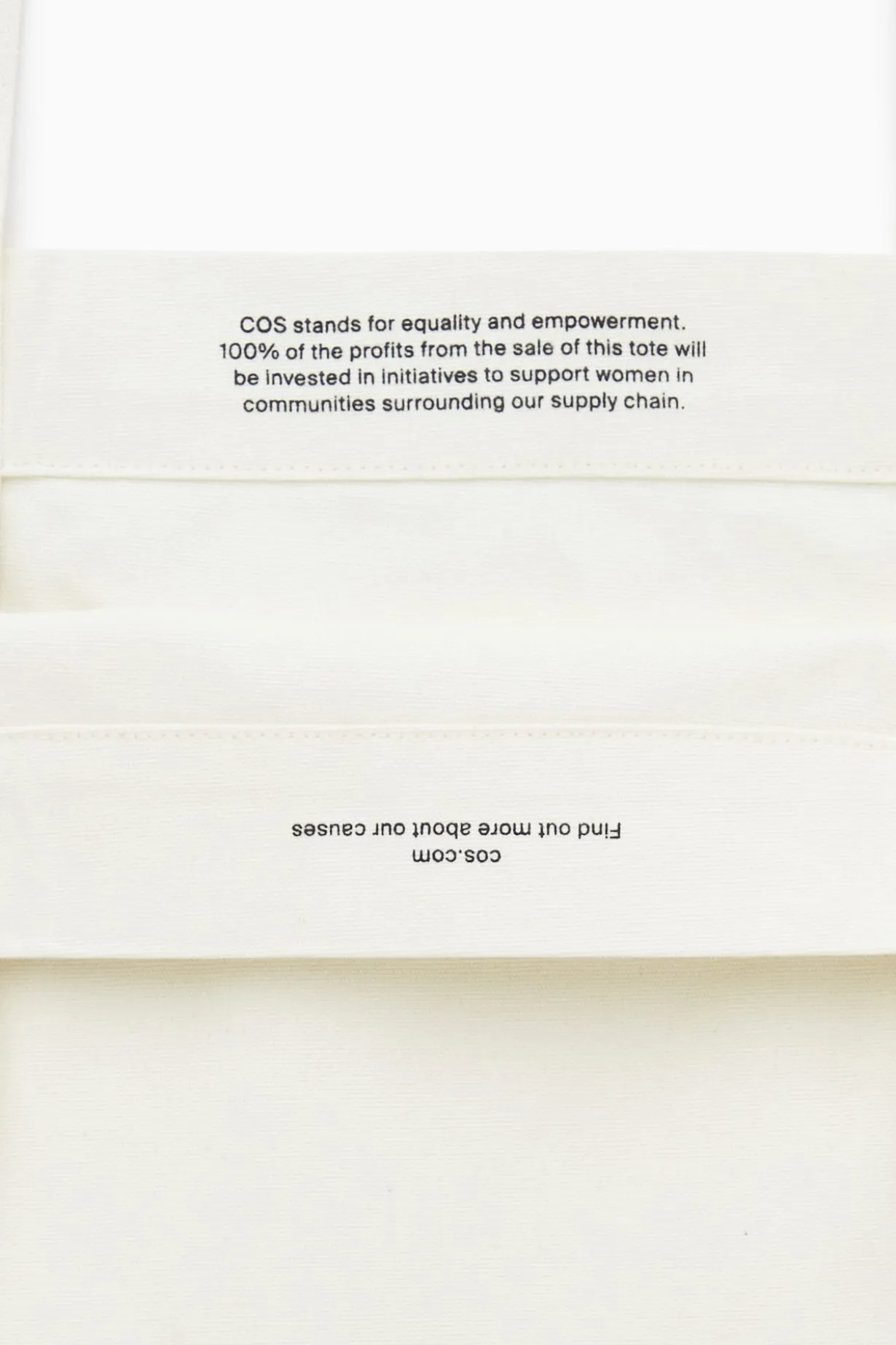 COS EQUALITY TOTE BAG AUS CANVAS