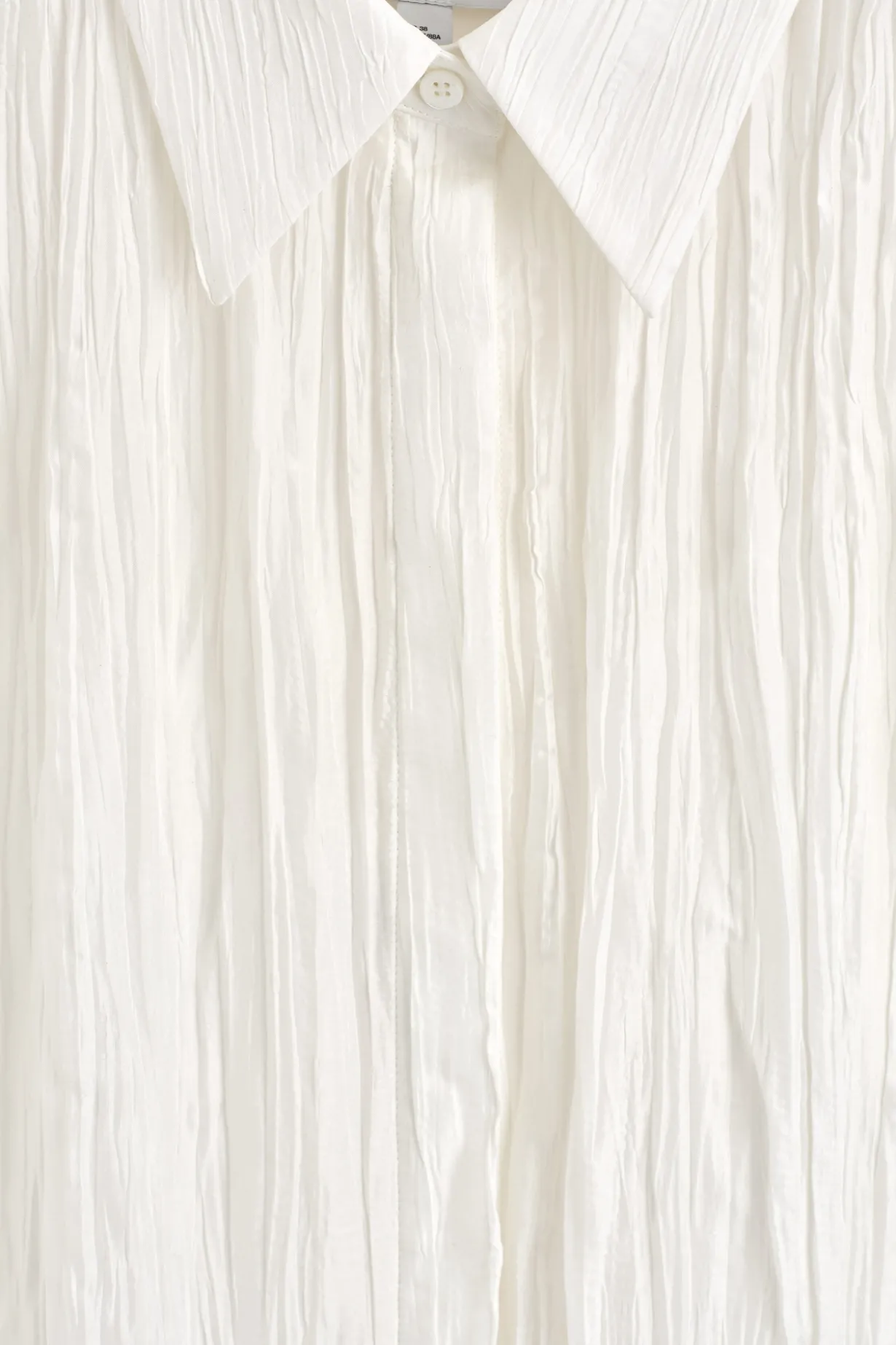 CRINKLED-SILK MIDI SHIRT DRESS