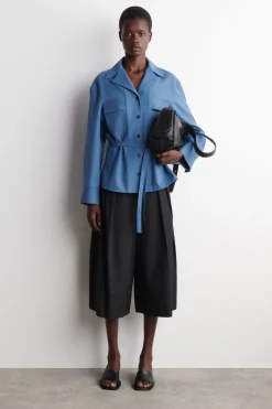 CULOTTES AUS BAUMWOLLE MIT FALTEN
