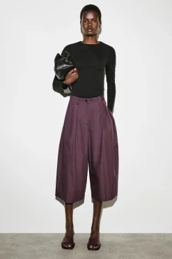 CULOTTES AUS BAUMWOLLE MIT FALTEN