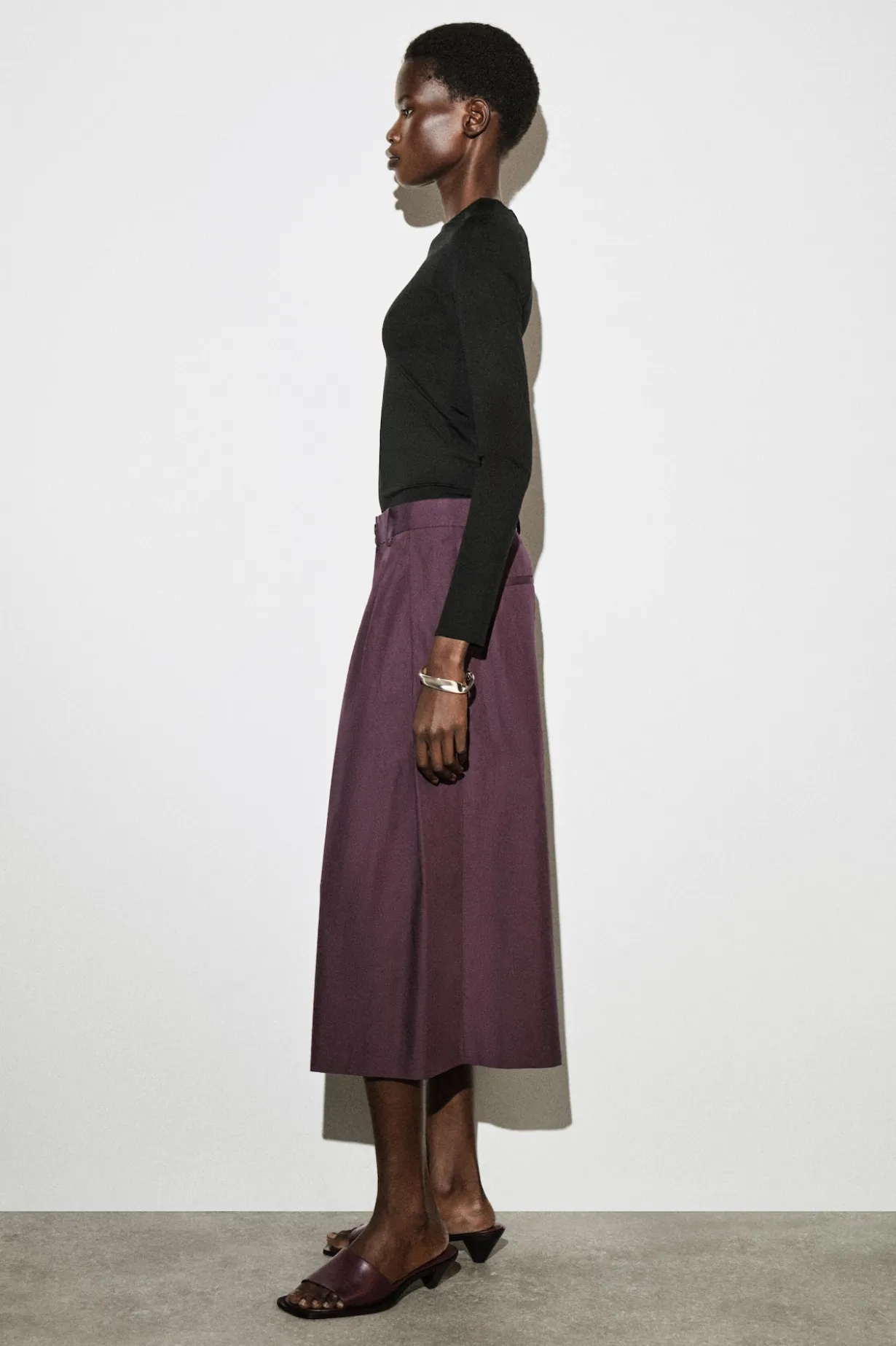 CULOTTES AUS BAUMWOLLE MIT FALTEN