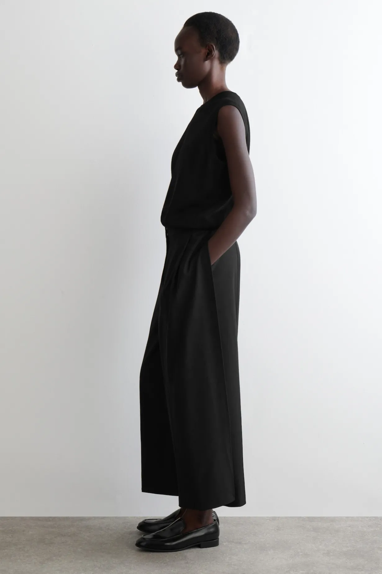 CULOTTES AUS MERINOWOLL-MIX MIT FALTEN