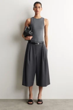 CULOTTES AUS WOLL-MIX MIT FALTEN
