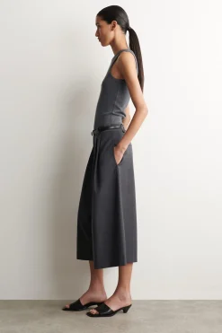 CULOTTES AUS WOLL-MIX MIT FALTEN