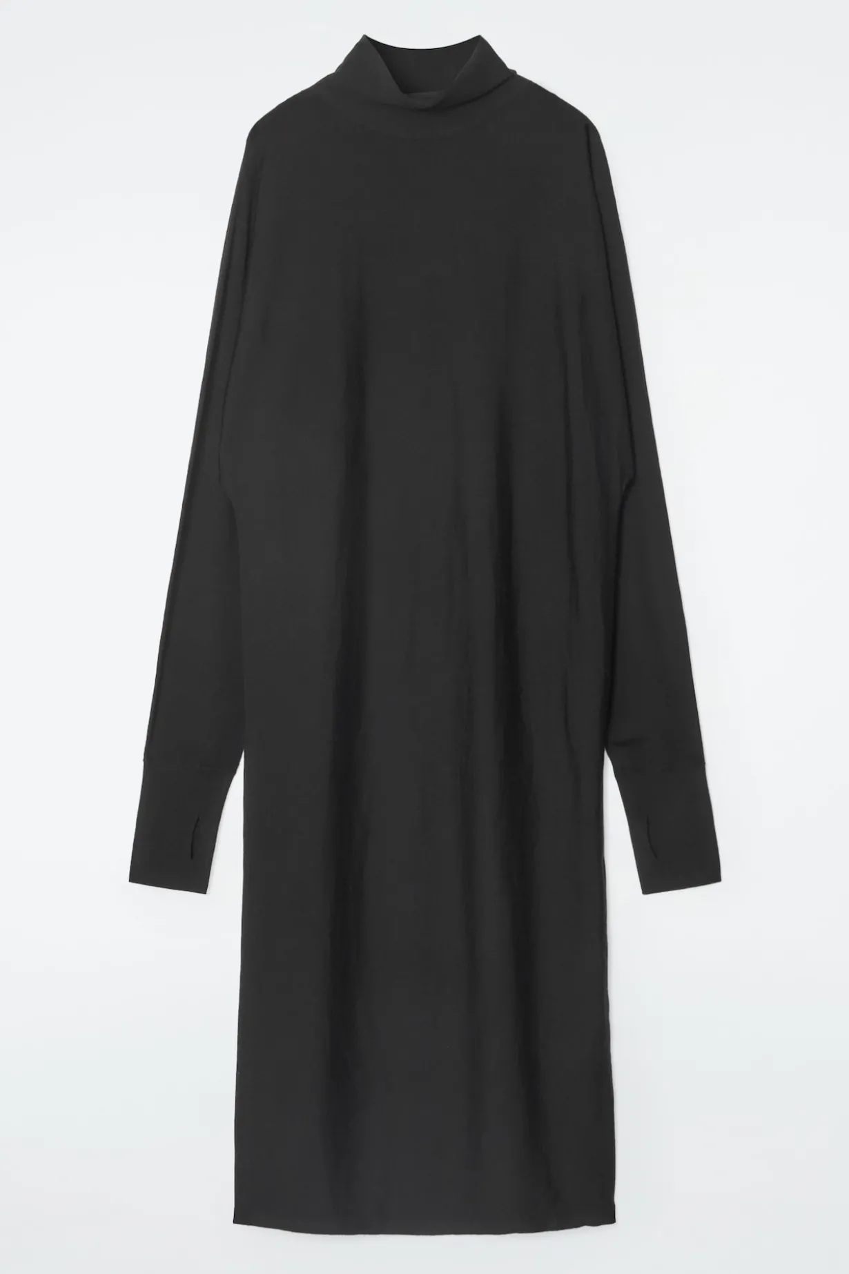 DAS KLEID AUS MERINOWOLLE MIT STEHKRAGEN