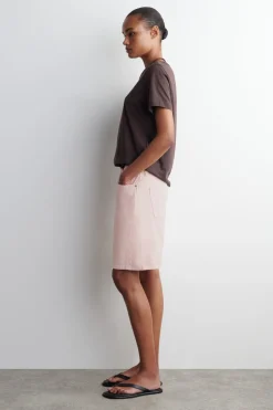 DENIMSHORTS MIT GERADEM BEIN