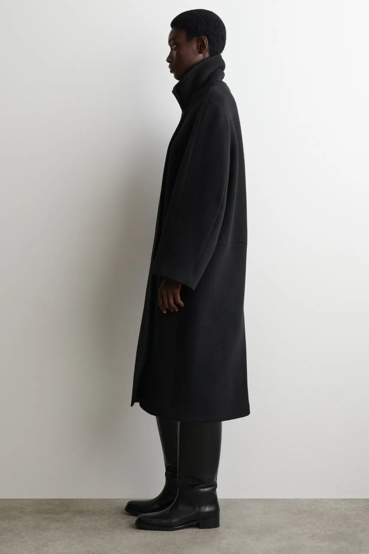 DOPPELREIHIGER LANGER OVERSIZED-MANTEL AUS WOLLE