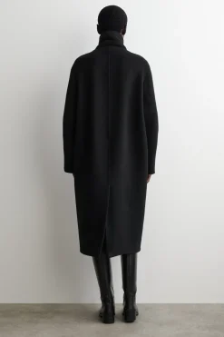DOPPELREIHIGER LANGER OVERSIZED-MANTEL AUS WOLLE