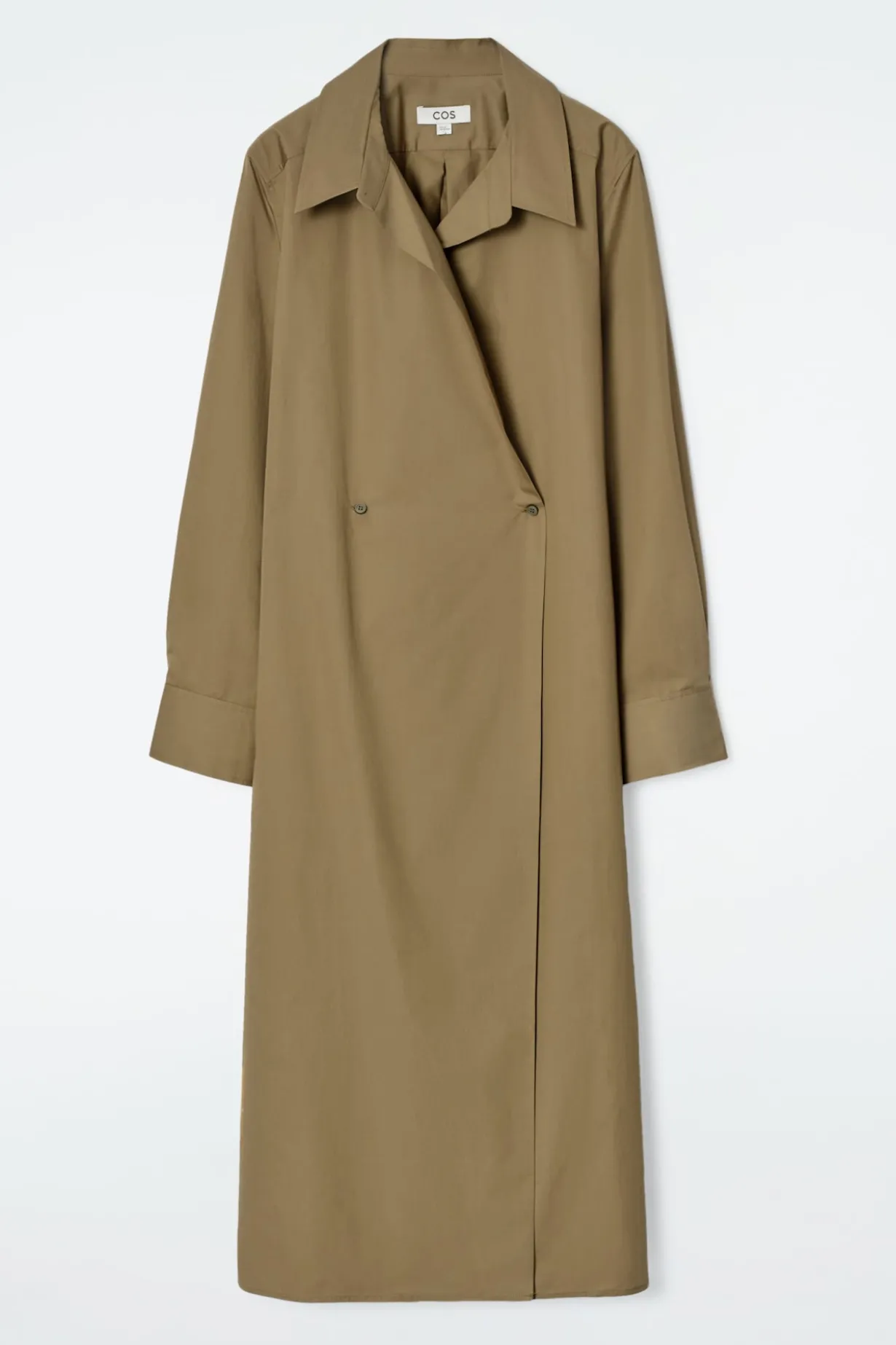 DOPPELREIHIGES HEMDKLEID IN MIDILÄNGE