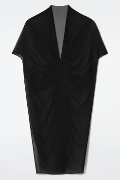 DRAPIERTES DURCHSCHEINENDES MINIKLEID