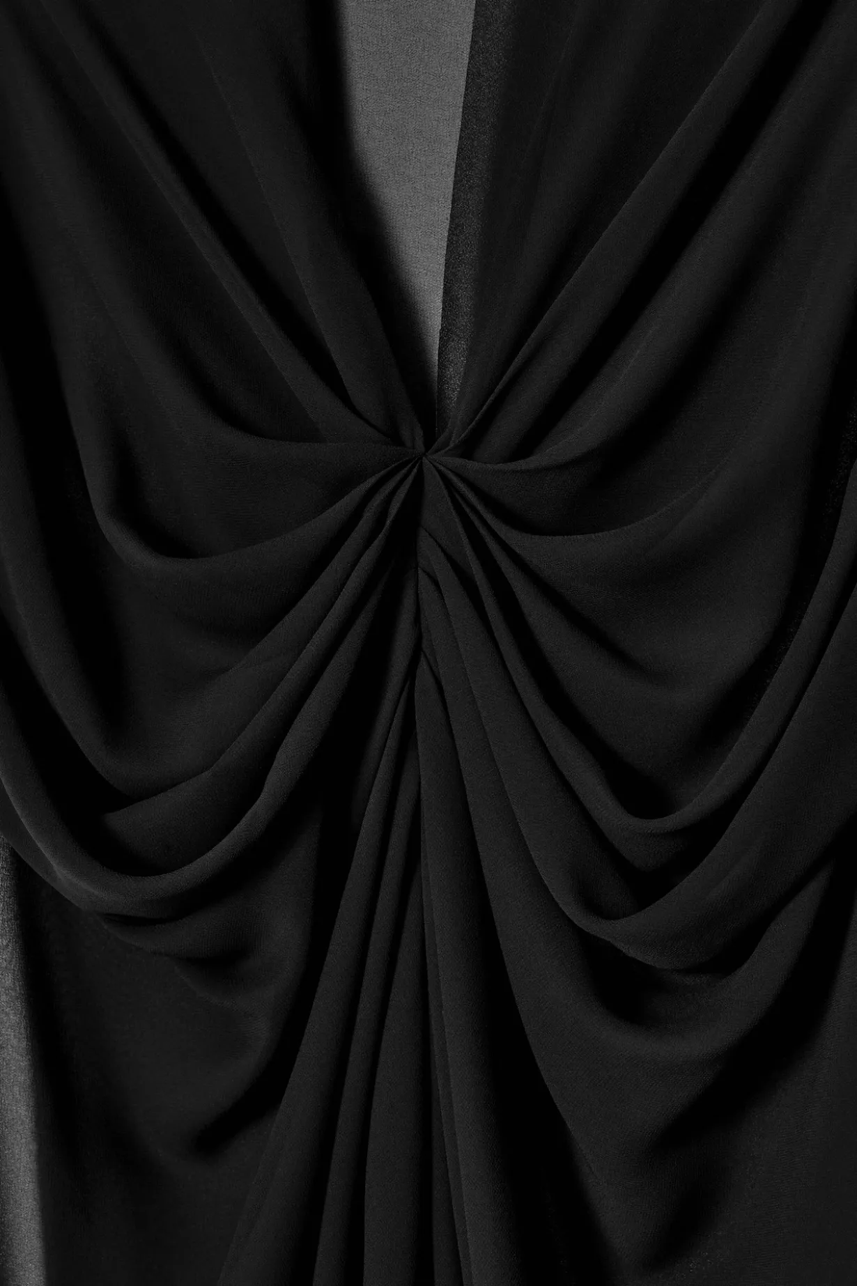 DRAPIERTES DURCHSCHEINENDES MINIKLEID