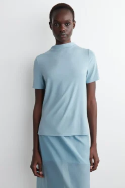 DRAPIERTES JERSEY-T-SHIRT