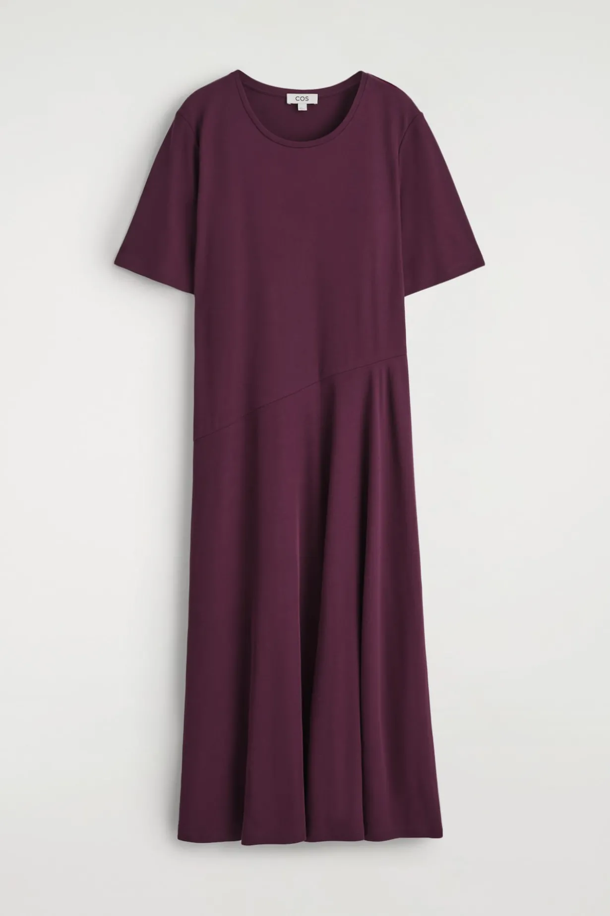 DRAPIERTES MIDIKLEID AUS BAUMWOLLE