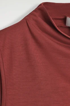 DRAPIERTES TANKTOP MIT ROLLKRAGEN