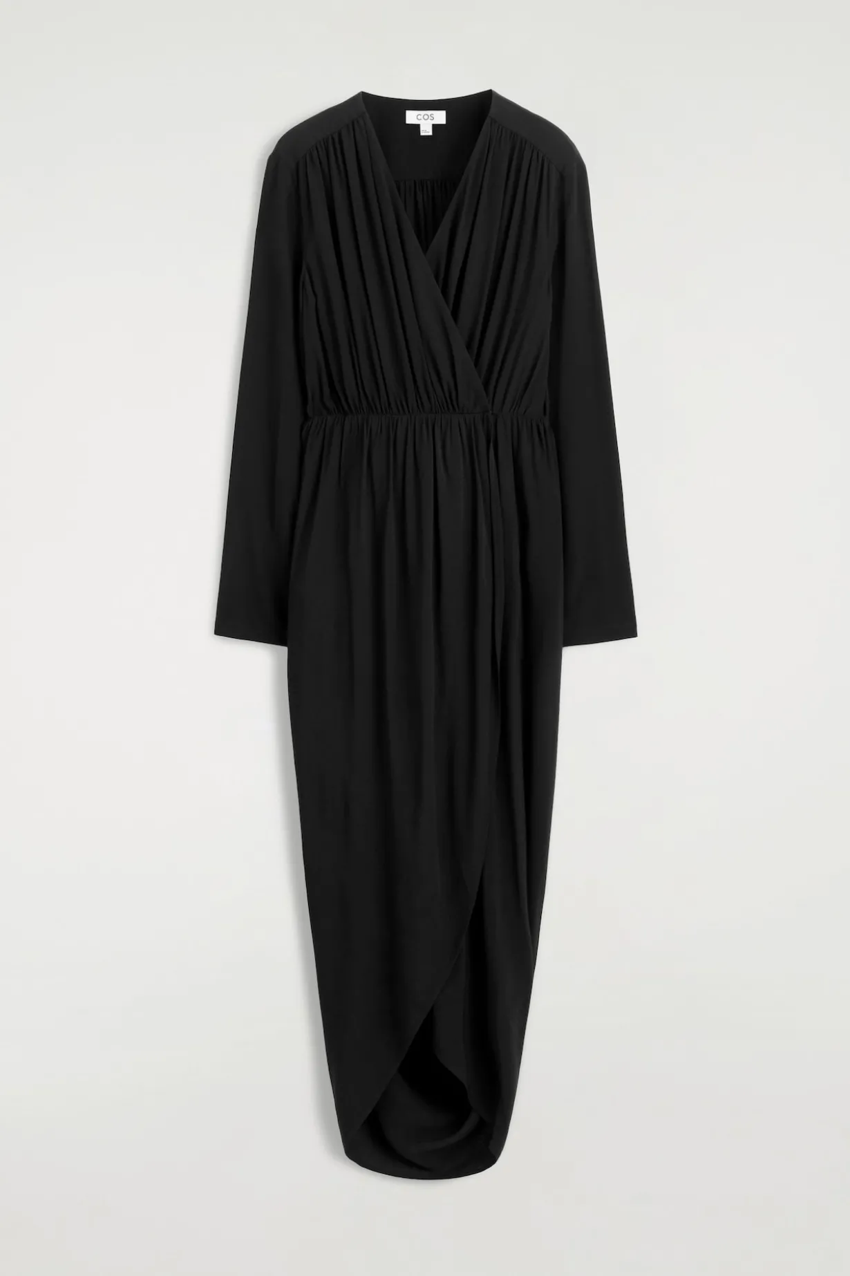 DRAPIERTES WICKELKLEID IN MIDILÄNGE