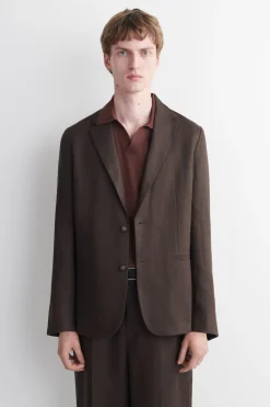 EINREIHIGER BLAZER AUS LEINEN