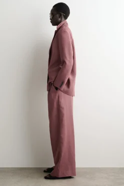 EINREIHIGER BLAZER AUS LEINEN-MIX