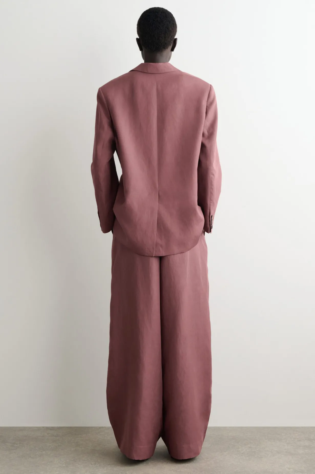 EINREIHIGER BLAZER AUS LEINEN-MIX