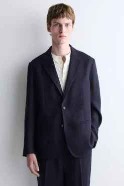 EINREIHIGER BLAZER AUS LEINEN