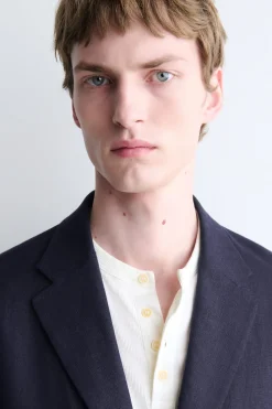 EINREIHIGER BLAZER AUS LEINEN