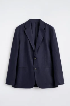 EINREIHIGER BLAZER AUS LEINEN