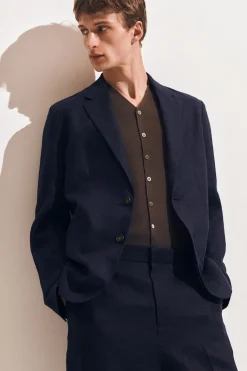 EINREIHIGER BLAZER AUS LEINEN