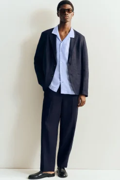 EINREIHIGER BLAZER AUS LEINEN