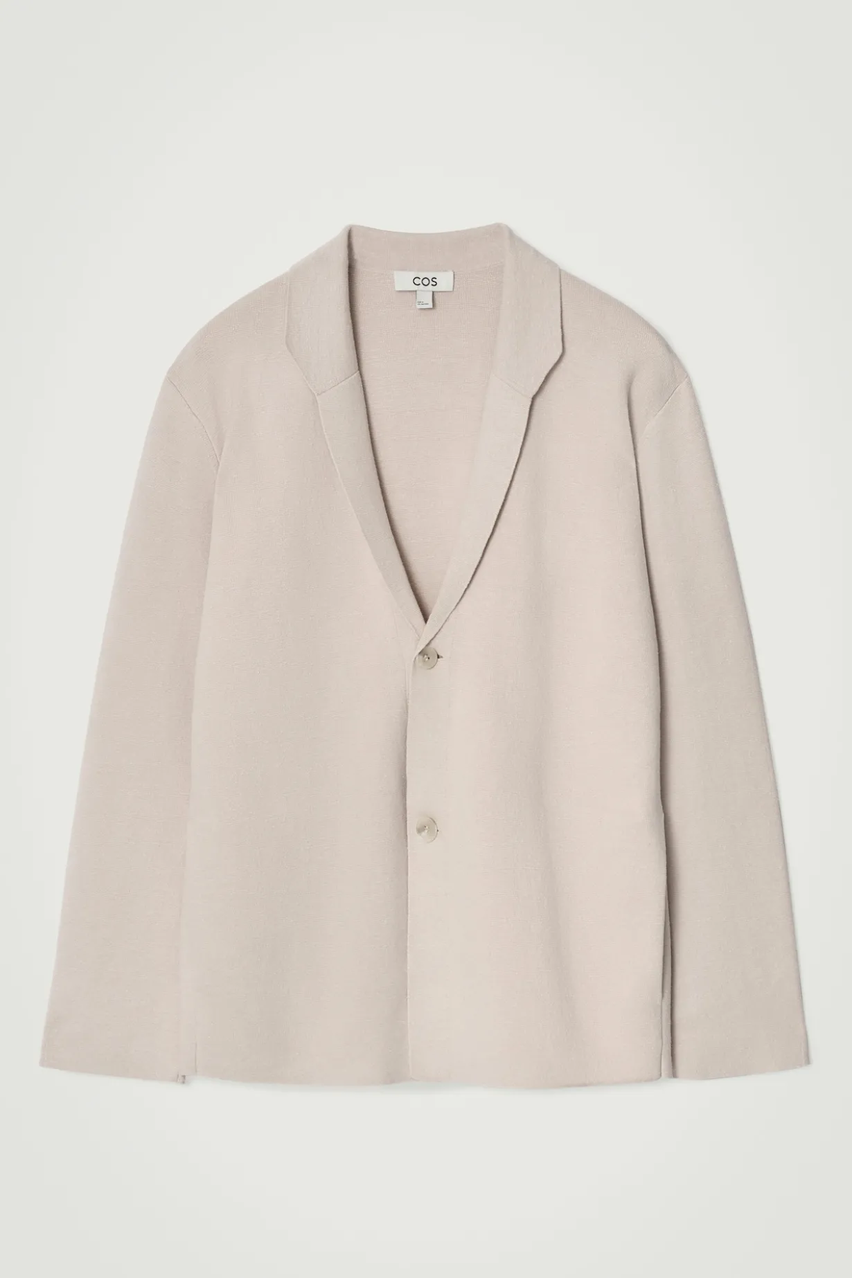 EINREIHIGER GESTRICKTER BLAZER AUS LEINEN