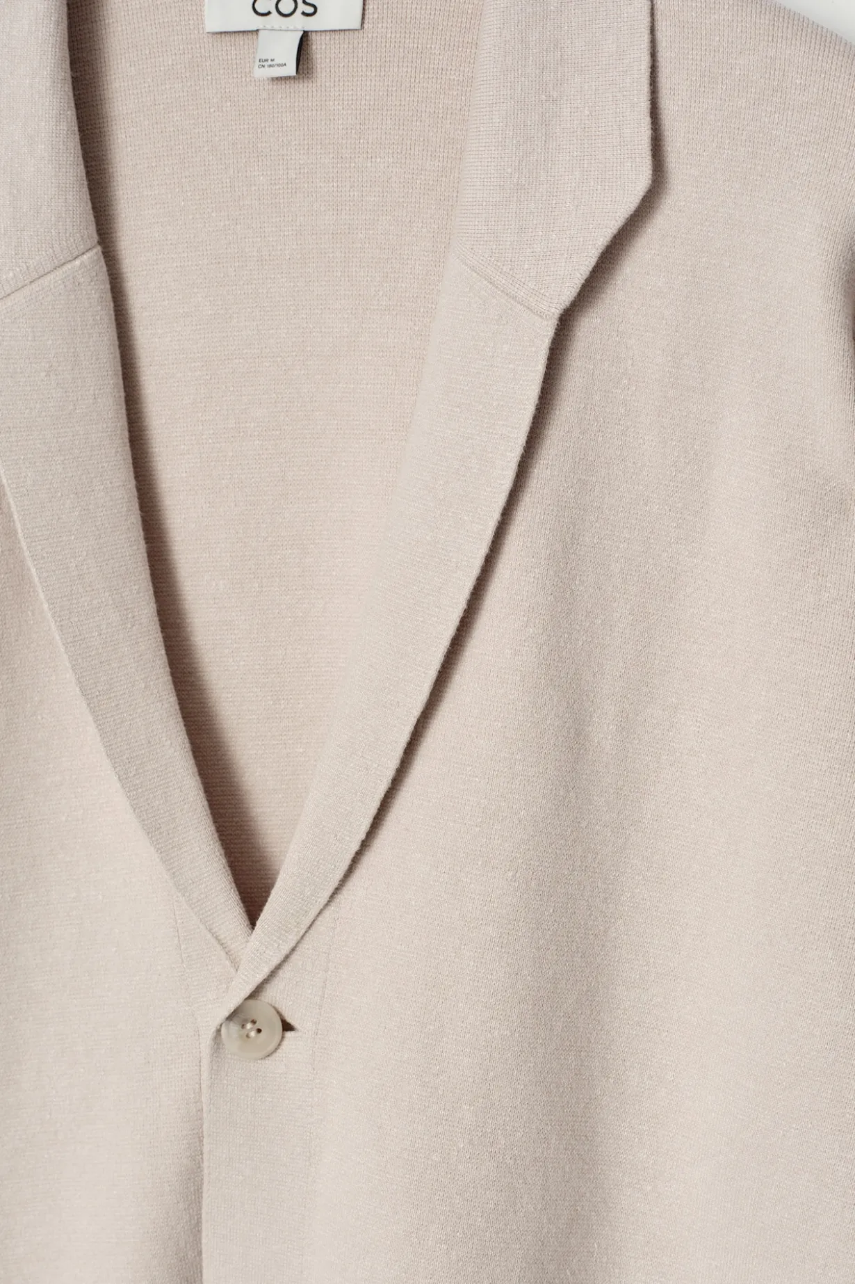 EINREIHIGER GESTRICKTER BLAZER AUS LEINEN