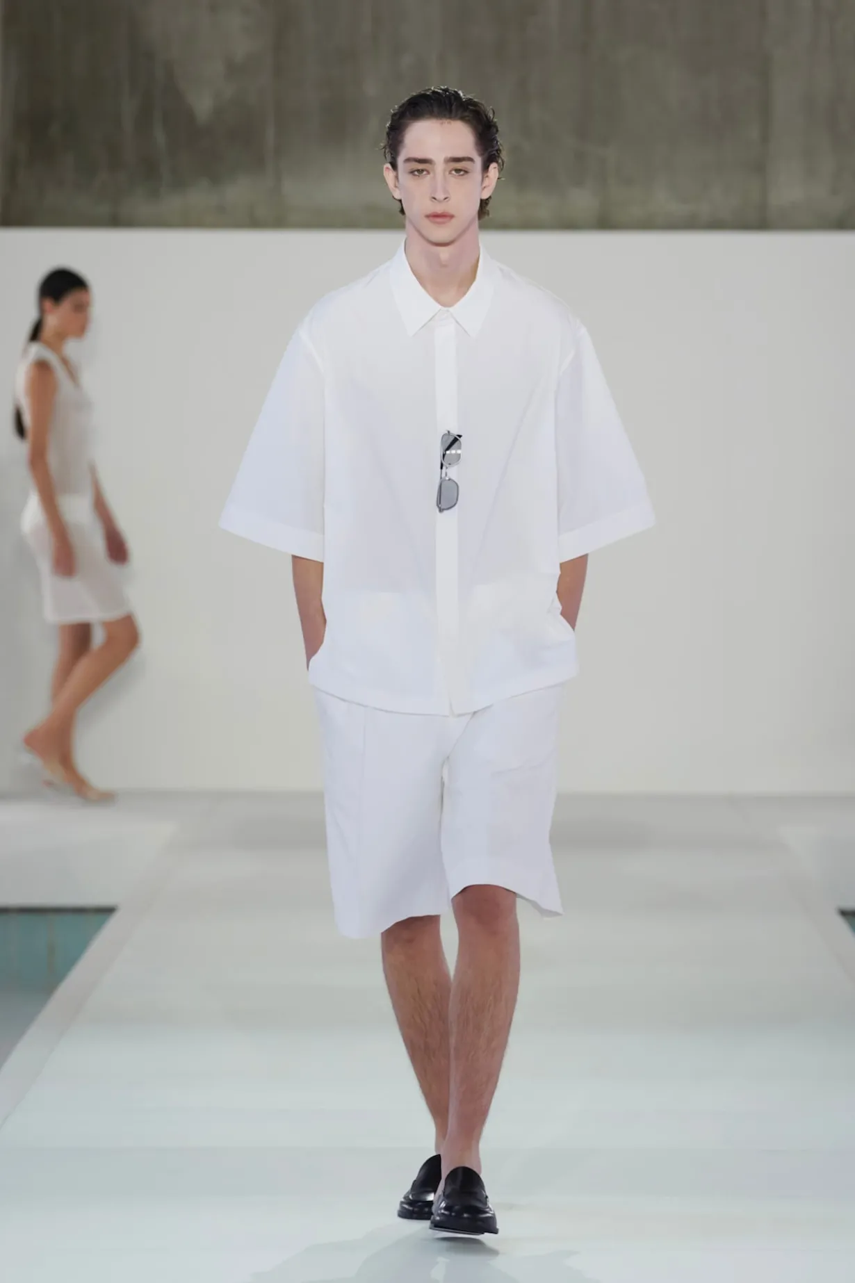 ELEGANTE BAUMWOLL-POPELINE-SHORTS