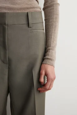 ELEGANTE BOOTCUT-HOSE AUS WOLL-TWILL