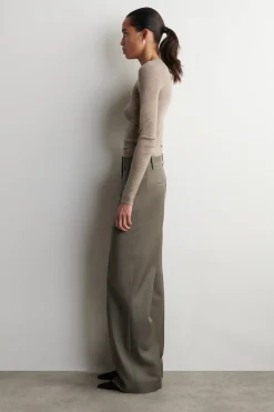ELEGANTE BOOTCUT-HOSE AUS WOLL-TWILL
