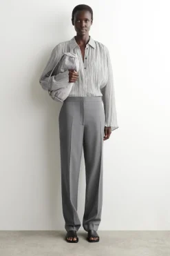 ELEGANTE HOSE AUS WOLLE MIT GERADEM BEIN