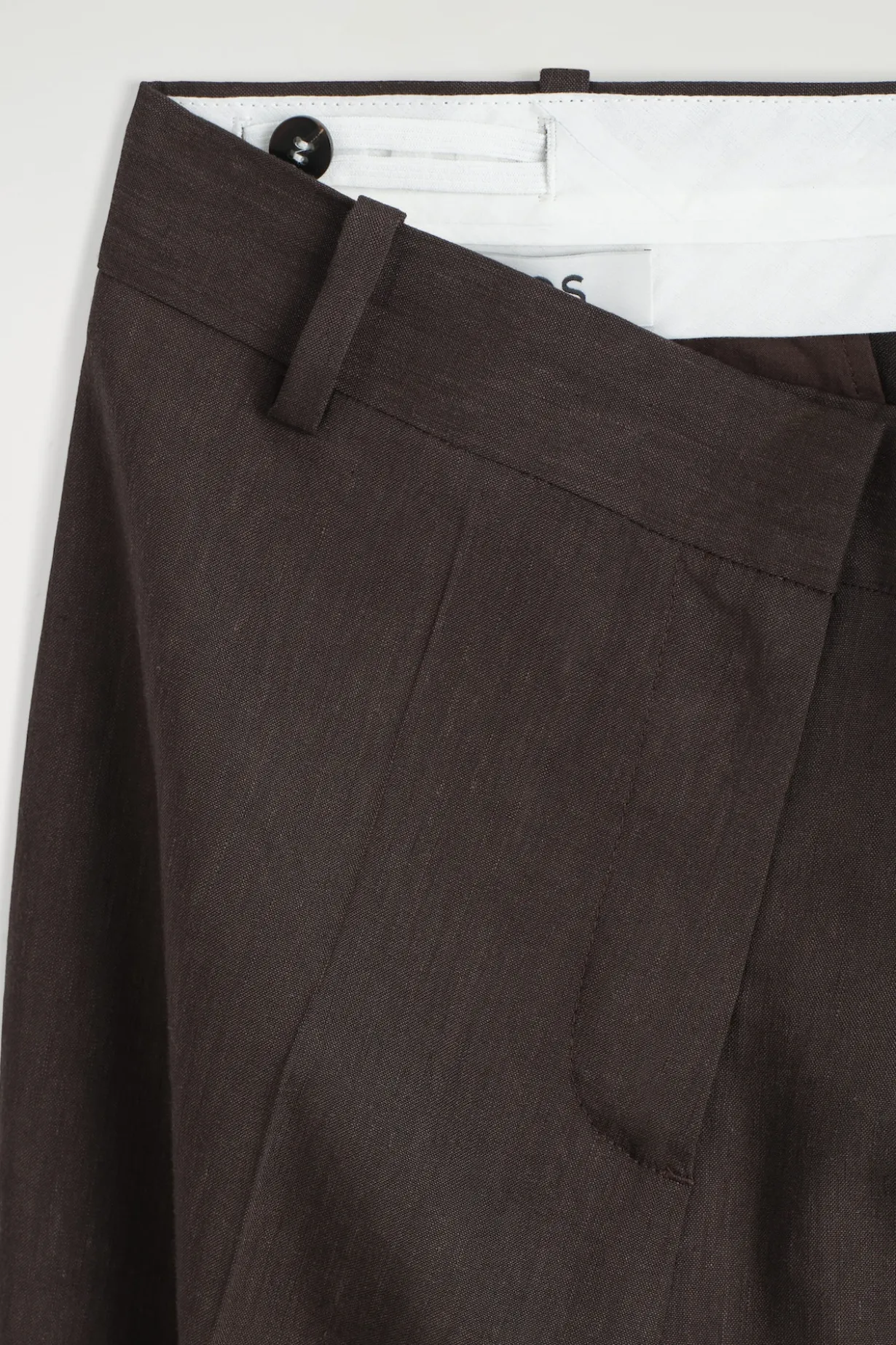 ELEGANTE LEINENHOSE MIT GERADEM BEIN