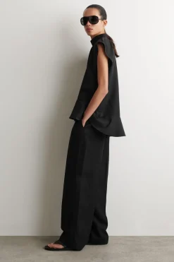 ELEGANTE LEINENHOSE MIT GERADEM BEIN