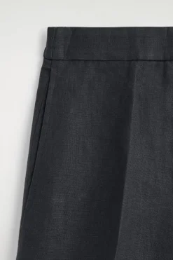 ELEGANTE LEINENSHORTS MIT ELASTISCHEM BUND