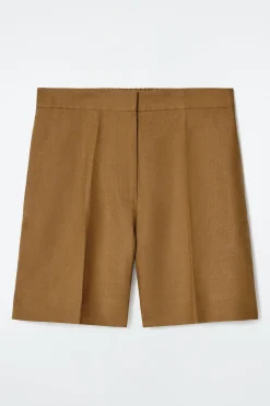 ELEGANTE LEINENSHORTS MIT ELASTISCHEM BUND