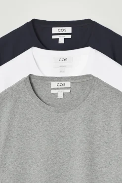 3ER-PACK BAUMWOLL-T-SHIRTS MIT RUNDHALSAUSSCHNITT