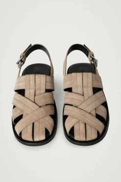 FISHERMAN-SANDALEN AUS VELOURSLEDER