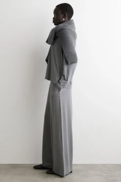 FLIESSENDE JERSEYHOSE MIT WEITEM BEIN