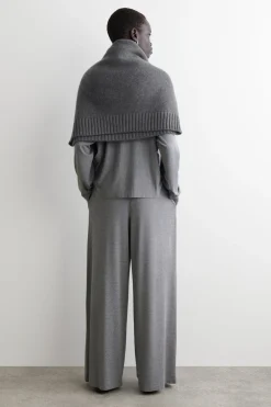 FLIESSENDE JERSEYHOSE MIT WEITEM BEIN